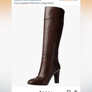 Enzo Angiolini Dark Brown Heeled Boots